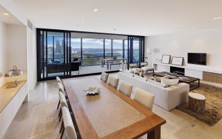 Living room large window table 2 - a television free wallpaper