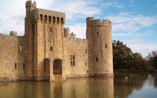 Castle water sky clouds matte - edmund greacen free wallpaper