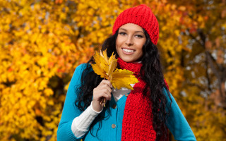 Woman leaf tree autumn hat - a tree free wallpaper