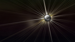 Black white ball lines space - a white ball free wallpaper