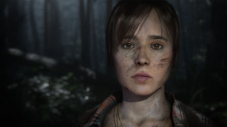 Creepy woman dark forest blood - ultra realistic face free wallpaper