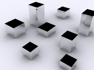 Black white cubes ambient occlusion - a white floor next free wallpaper