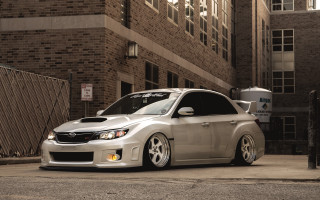 White car street building sign - the side of a street next free wallpaper