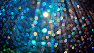 Blurry lights night bokeh blue 2 - a blurry photo of a bunch free wallpaper