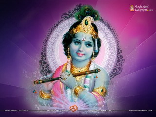 Hindu god flute purple background - bholekar srihari free wallpaper