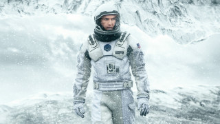 Man space suit snow mountains - free space wallpaper