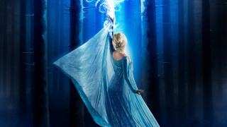 Woman blue dress lightning wand - lightening free wallpaper for desktop