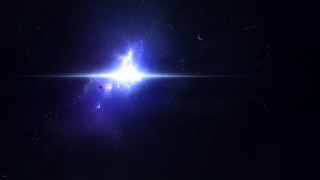 Bright star beam space art - a bright star free wallpaper