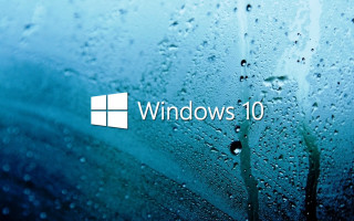 Window10 logo water droplets rainy - rainy free wallpaper