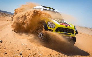 Yellow car desert sunny dust - dust free wallpaper