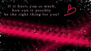 Pink black background quote hurts - particle free wallpaper for desktop