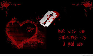 Red heart broken paper message - broken free wallpaper