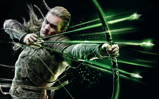 Man bow arrow green light 2 - a bow and arrow free wallpaper
