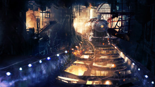 Train tunnel lights engine cityscape - cedric peyravernay free wallpaper