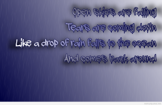 Rain soaked wall quote open - billie waters free wallpaper