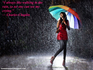 Woman umbrella rain quote charles - an umbrella in the rain free wallpaper
