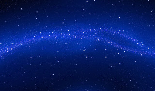 Blue background stars curved line - the center of the image free wallpaper