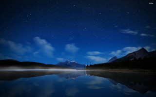 Lake mountain night sky stars - star above free wallpaper for desktop