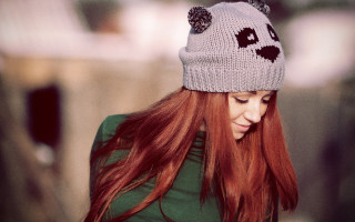 Elina karimova red hair panda - hat free wallpaper for desktop