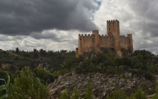 Castle hill clouds trees medieval - diego gisbert llorens free wallpaper for desktop