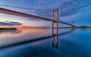 Bridge water sunset clouds matte 3 - water free wallpaper for desktop