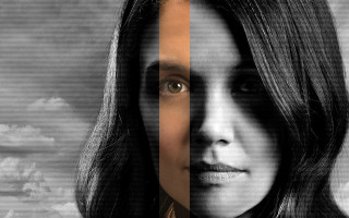 Woman black shirt cross portrait - altermodern free wallpaper