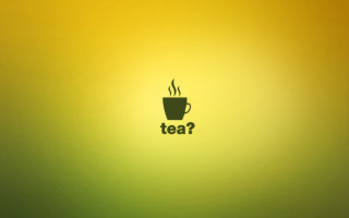 Tea steam cup yellow green - expressive free wallpaper for desktop