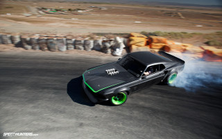 Black car green wheels road 2 - daren bader free wallpaper