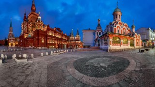 Large building clock tower night 18 - andrey yefimovich martynov free wallpaper