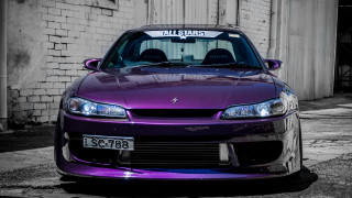 Purple car brick building sign - a purple car free wallpaper for desktop