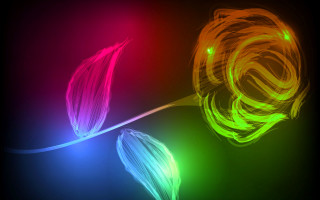 Colorful flower abstract neon energy - a colorful flower free wallpaper