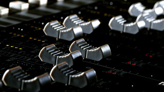 Soundboard closeup knobs computer rendering - studio quality free wallpaper