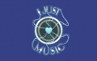 Blue speaker heart music sticker - david imms free wallpaper