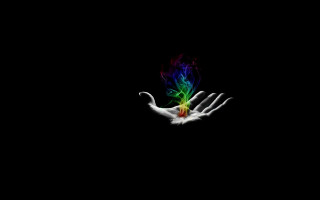 White hand colorful illusion digital - a hand holding free wallpaper