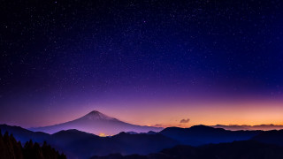 Mountain purple sky stars night - night sky free wallpaper