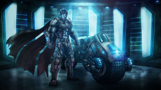 Futuristic man motorcycle cobra concept - another room free wallpaper