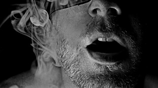 Man open mouth wind blowing - his hair free wallpaper