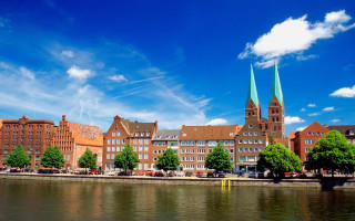 Cityscape bridge river sky clouds - berlin secession free wallpaper for desktop