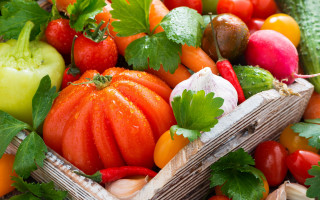 Basket vegetables fruits food photography - a basket free wallpaper for desktop