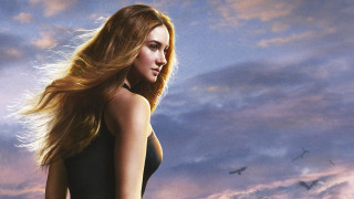 Woman clouds birds panfuturism poster - a cloudy sky free wallpaper for desktop