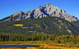 Mountain lake forest blue sky 8 - douglas robertson bisset free wallpaper