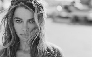 Woman long hair blowing street - a street corner free wallpaper