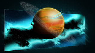 Planet ring star background space 2 - planet free wallpaper for desktop