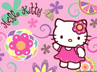 Hello kitty flower flowerpot wallpaper - free cats wallpaper for desktop