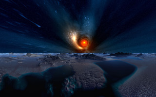 Black hole red light sky - a black hole in the sky free wallpaper