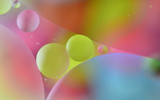Colorful bubbles holography 3d chromatic - chromatic aberration free wallpaper