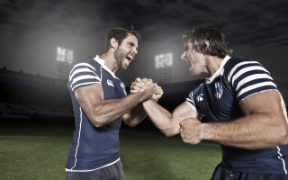 Night stadium fighting uniforms men - a stadium in the background free wallpaper