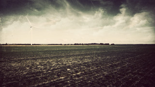 Field wind turbine cloudy sky - chris friel free wallpaper