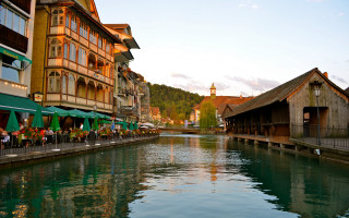 Florence engelbach city river clock - a city next free wallpaper for desktop