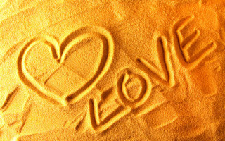 Heart hand love beach night - the word love free wallpaper